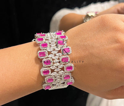 American Diamond Adjustable Bracelet: Elegant Bridal Bangle