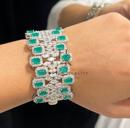 American Diamond Adjustable Bracelet: Elegant Bridal Bangle