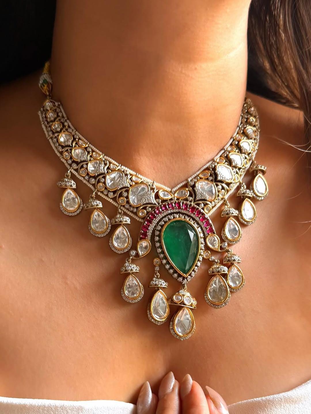 Royal Kundan Bridal Necklace Set with Maang Tikka, Earrings