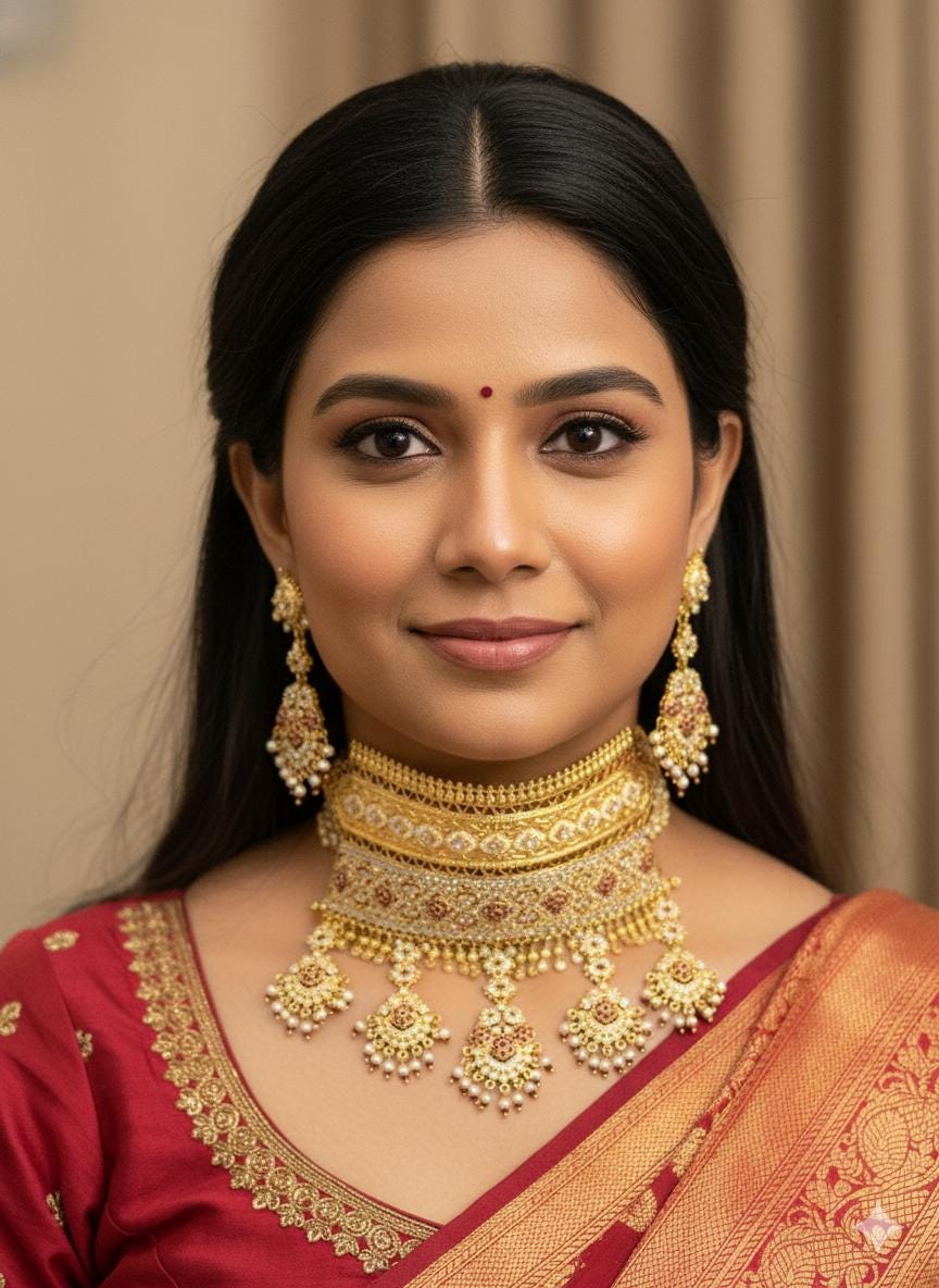 Kundan Jadau Choker Jewelry Set, Rajasthani Fusion, Ethnic Bridal Necklace