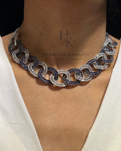 CZ Circle Pattern Choker Set with Matching Earrings | Elegant Indian Jewelry Set