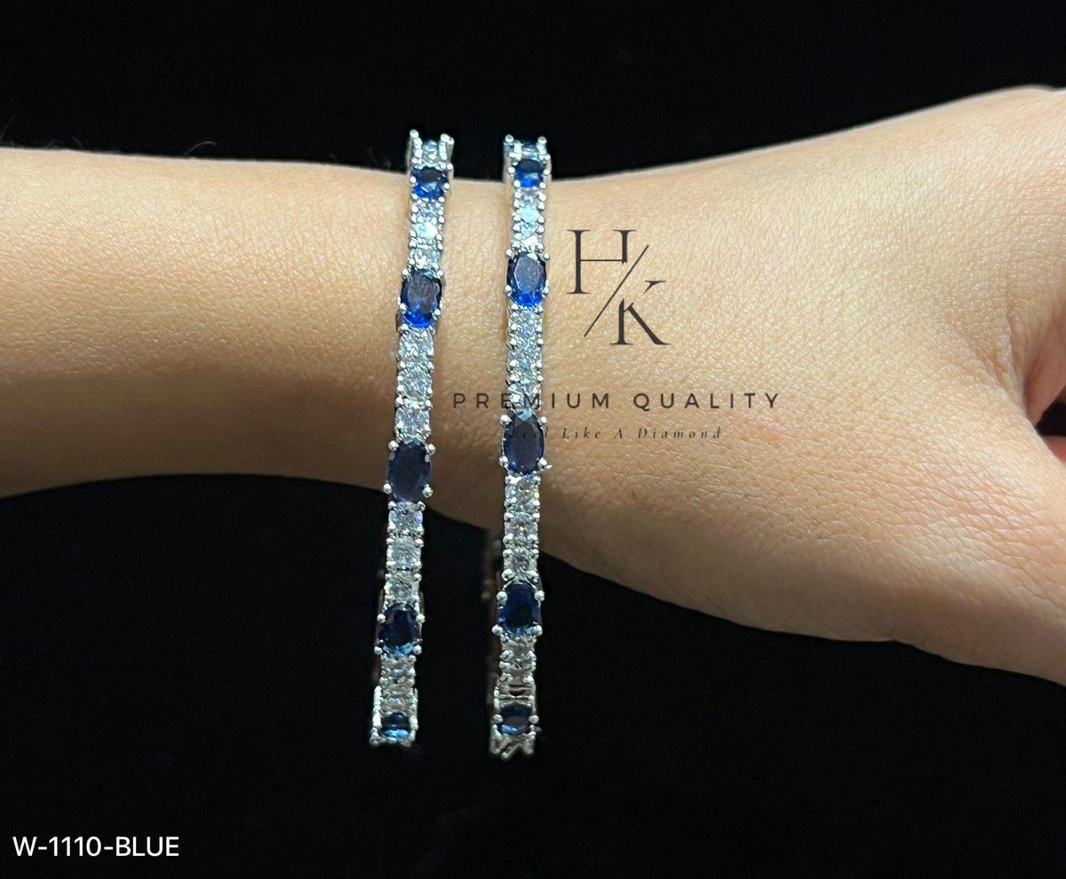 American Diamond Bangle Set, Quality, Elegant Jewelry