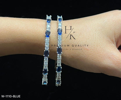 American Diamond Bangle Set, Quality, Elegant Jewelry