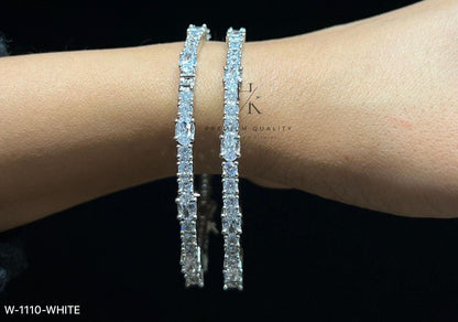 American Diamond Bangle Set, Quality, Elegant Jewelry
