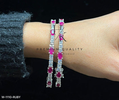American Diamond Bangle Set, Quality, Elegant Jewelry