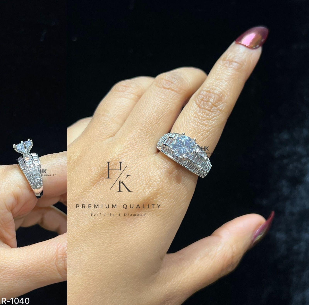CZ Statement Ring | Multi-Row Cocktail Ring for Indian Weddings & Parties