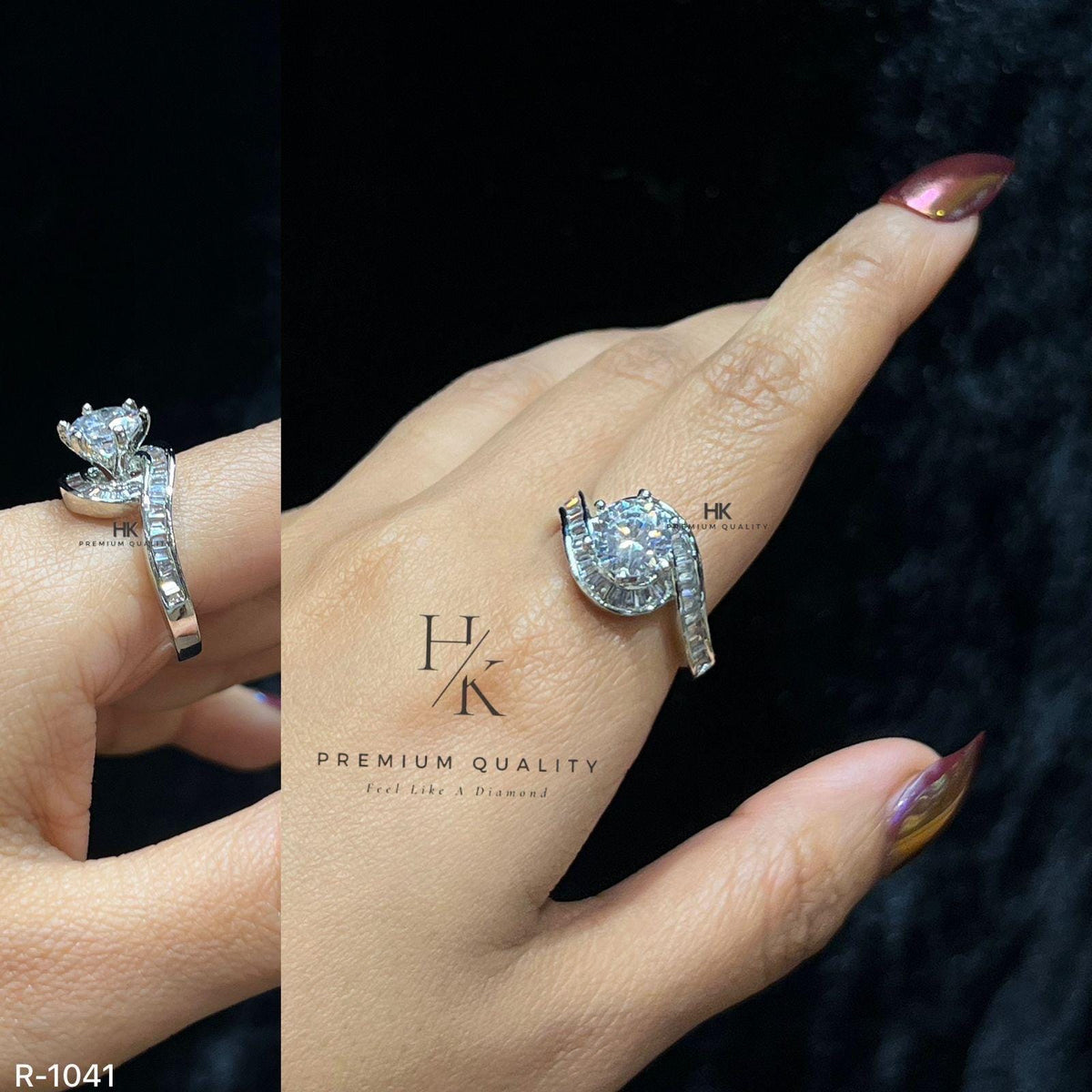 CZ Statement Ring | Multi-Row Cocktail Ring for Women (Indian Wedding Jewelry)