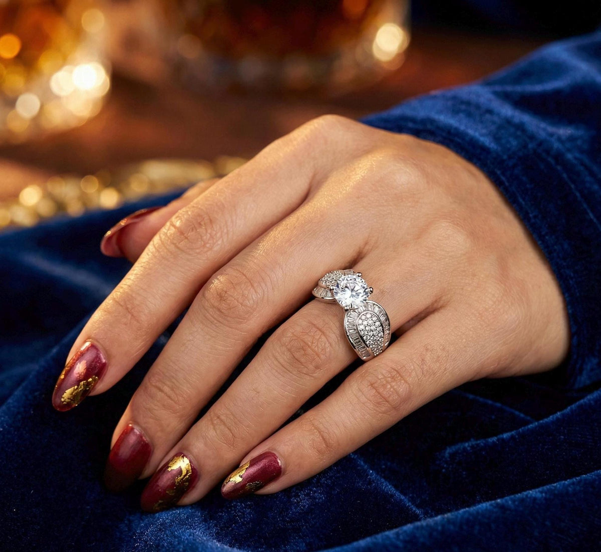 Adjustable American Diamond Ring: Bridal, Party & Daily Wear