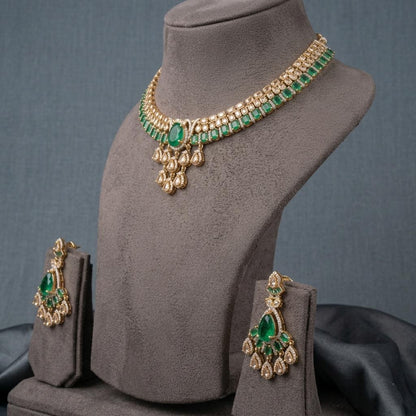 Indian Bridal Kundan Choker Necklace Set | Traditional Wedding Jewelry (Necklace + Earrings)