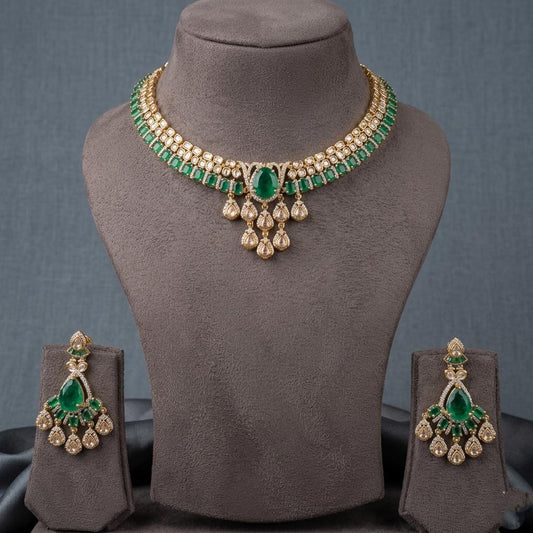 Indian Bridal Kundan Choker Necklace Set | Traditional Wedding Jewelry (Necklace + Earrings)