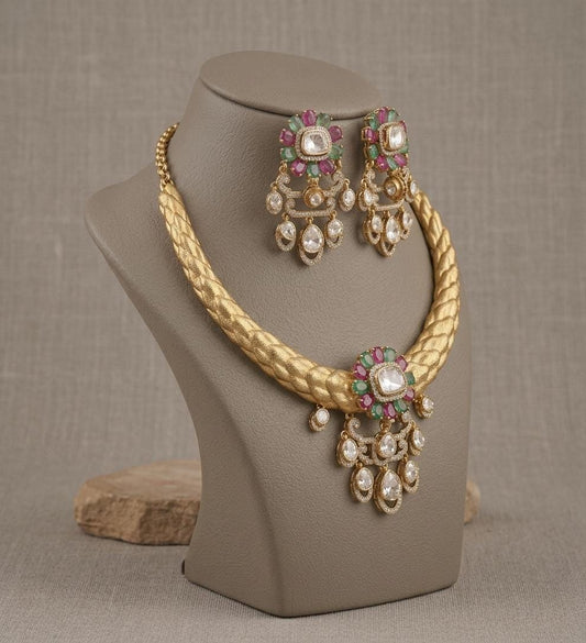 Kundan Choker Necklace Set | Bridal Wedding Jewelry, Festive Party Wear