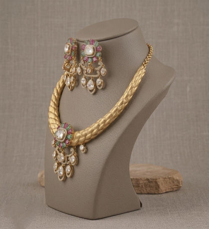 Kundan Choker Necklace Set | Bridal Wedding Jewelry, Festive Party Wear