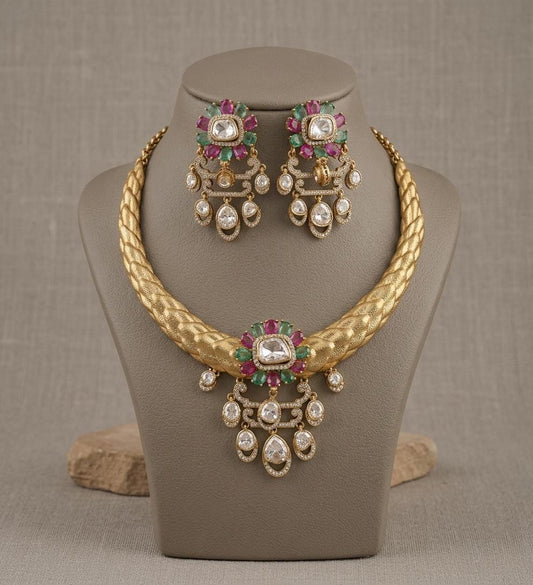 Kundan Choker Necklace Set | Bridal Wedding Jewelry, Festive Party Wear