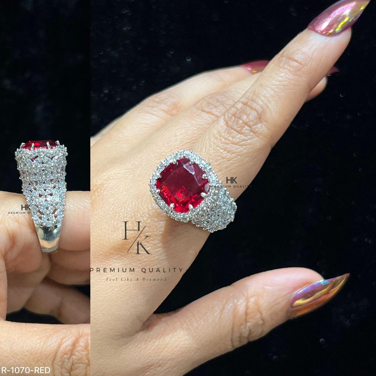 CZ Statement Cocktail Ring | Elegant Bridal Wedding Party Jewelry