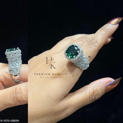 CZ Statement Cocktail Ring | Elegant Bridal Wedding Party Jewelry