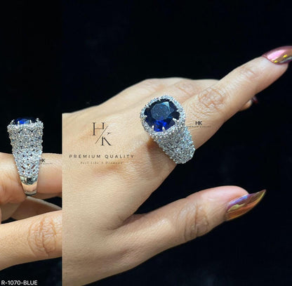 CZ Statement Cocktail Ring | Elegant Bridal Wedding Party Jewelry