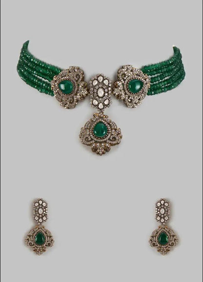 Kundan Choker Necklace Set with Earrings | Indian Bridal Wedding Jewelry