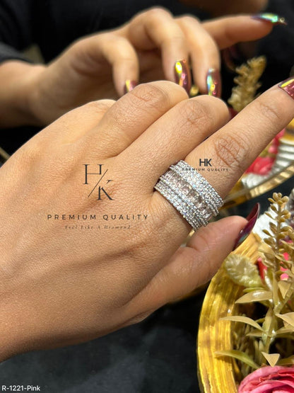CZ Eternity Band Ring | Stackable Minimalist Bridal Statement Ring