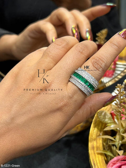 CZ Eternity Band Ring | Stackable Minimalist Bridal Statement Ring