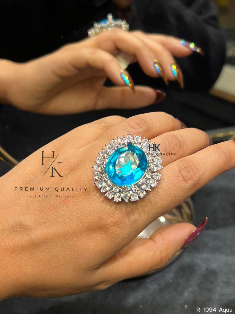 Luxury Halo CZ Cocktail Ring, Cushion-Cut Statement Engagement Bridal Jewelry