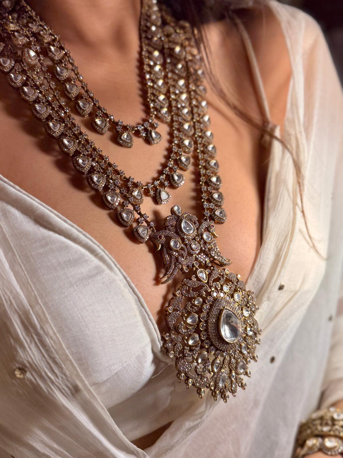 Polki Kundan Bridal Necklace Set | Indian Wedding Jewelry, Statement Rani Haar