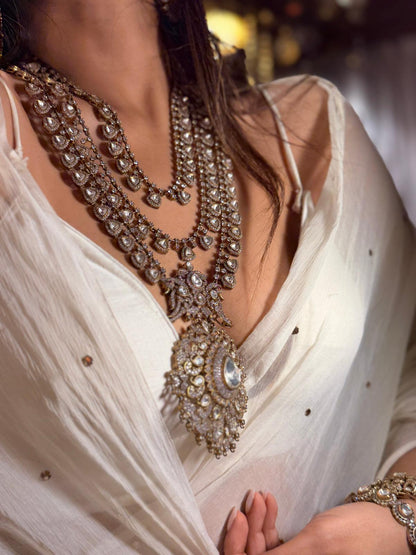 Polki Kundan Bridal Necklace Set | Indian Wedding Jewelry, Statement Rani Haar