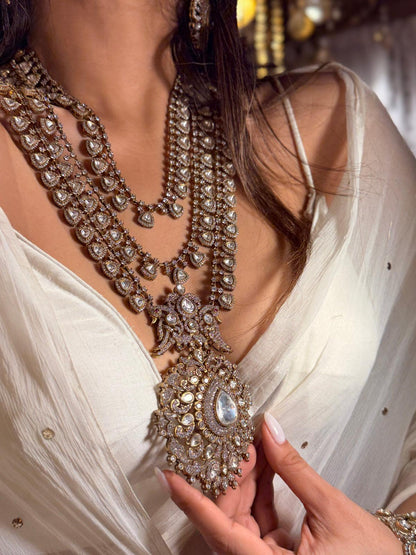 Polki Kundan Bridal Necklace Set | Indian Wedding Jewelry, Statement Rani Haar
