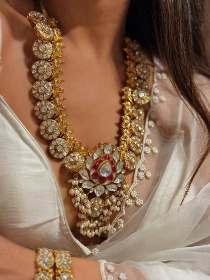 Bridal Kundan Choker Necklace | Polki Stone Pearl Jewelry | Indian Wedding Statement Necklace |