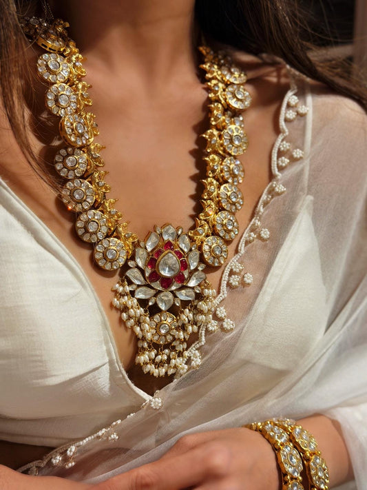 Bridal Kundan Choker Necklace | Polki Stone Pearl Jewelry | Indian Wedding Statement Necklace |