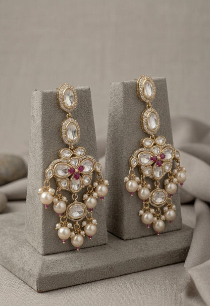 Kundan Bridal Necklace Set with Maang Tikka & Earrings, Indian Wedding Jewelry