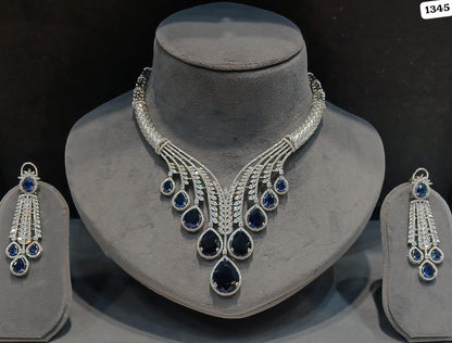 Indian Bridal Necklace Set | Kundan Style Statement Jewelry (Necklace + Earrings)