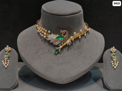 Multicolor Kundan Choker Necklace Set | Indian Bridal Jewelry, Pearl Accents, Floral Pendant