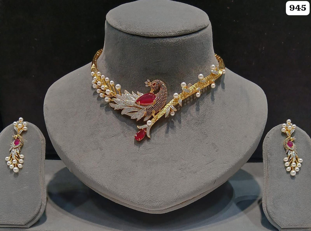 Multicolor Kundan Choker Necklace Set | Indian Bridal Jewelry, Pearl Accents, Floral Pendant