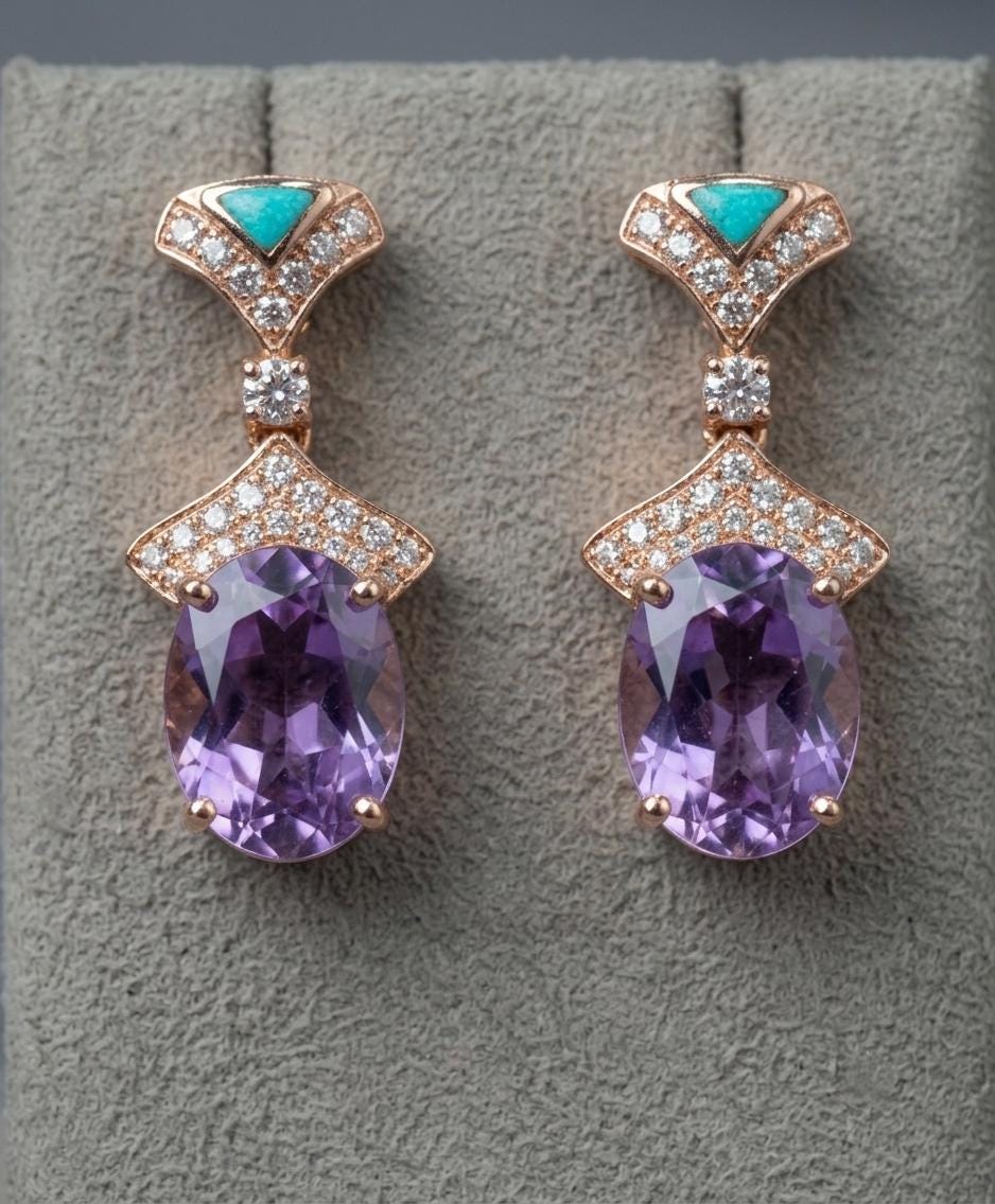 Multicolor CZ Bridal Necklace Set | Statement Choker & Earrings (Indian Wedding)