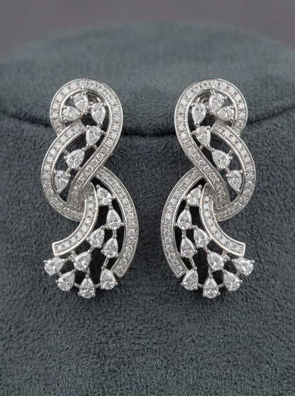 American Diamond Statement Necklace Set | CZ Bridal Jewelry, Indian Wedding Style