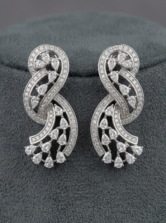 American Diamond Statement Necklace Set | CZ Bridal Jewelry, Indian Wedding Style