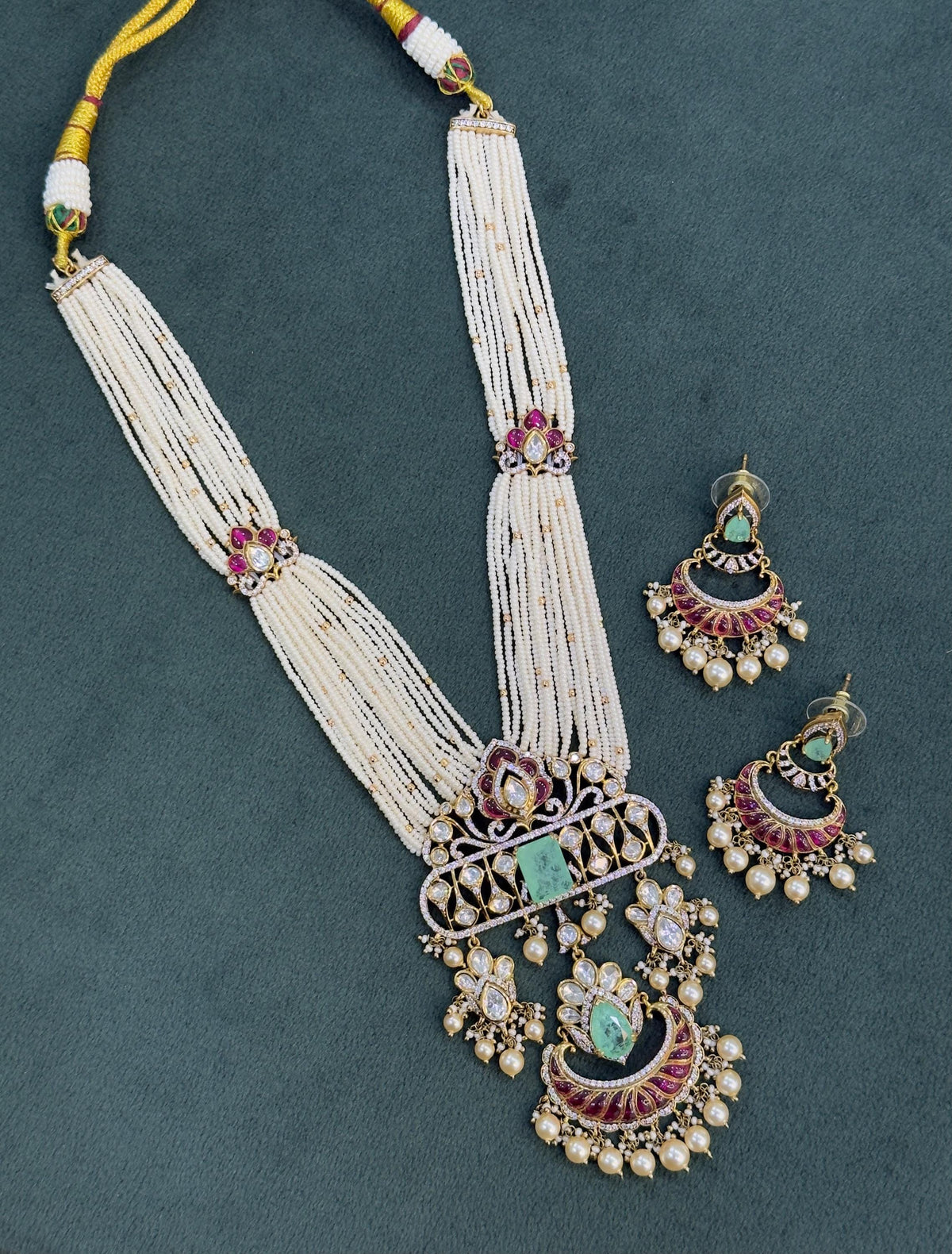 Indian Bridal Necklace Set with Jhumka Earrings | Traditional Wedding Jewelry