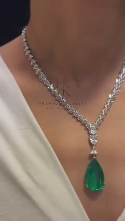 Premium Quality AD CZ Pendant Necklace Set with Earrings – Elegant & Timeless Jewelry