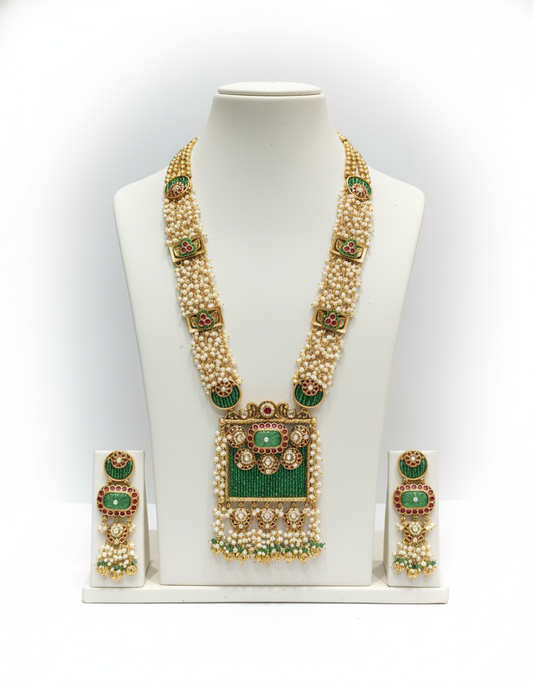 Premium Quality Moissanite Kundan Choker Set with Earrings | Bridal Jewellery Set