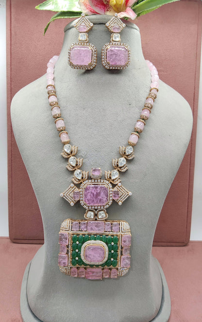 Doublet-Pota Stones Set, Doublet pota stone jewellery, indian jewellery, wedding jewellery