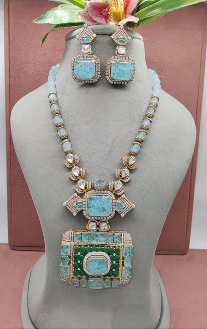 Doublet-Pota Stones Set, Doublet pota stone jewellery, indian jewellery, wedding jewellery